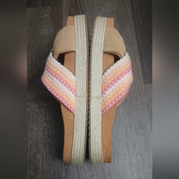 Toms Paloma Slide Sandals Pink Creamicle Orange Size 9 - Picture 5 of 8